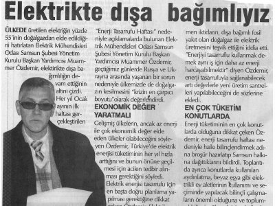 ELEKTRİKTE DIŞA BAĞIMLIYIZ