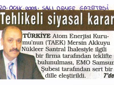 TEHLİKELİ SİYASAL KARAR
