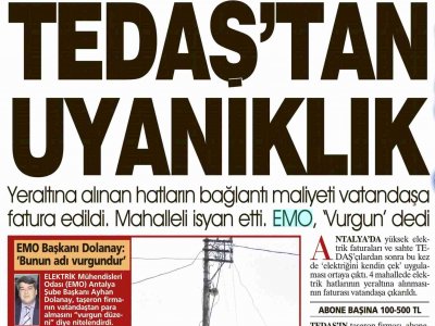 BAŞKAN DOLANAY;"BUNUN ADI VURGUNDUR"(SABAH AKDENİZ-11.02.2009)