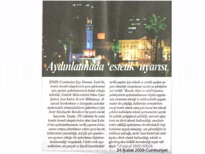 AYDINLATMADA ESTETİK UYARISI-24.02.2009 CUMHURİYET