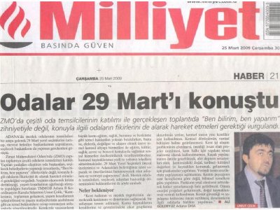 ADANA DA MESLEK ODALARININ TEMSİLCİLİKLERİ BİRARAYA GELEREK 29 MART YEREL SEÇİM İLE İLGİLİ BASIN AÇIKLAMASI YAPTI. BASIN AÇIKLAMASINI TMMOB ADINA ADANA İKK SEKRETERİ UMUT ÇELİK YAPTI.