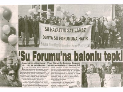 SU FORUMU'NA BALONLU TEPKİ