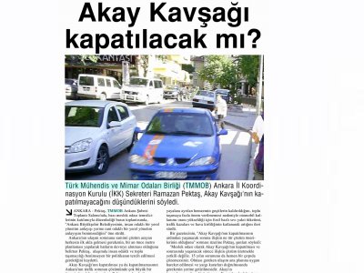 AKAY KAVŞAĞI KAPATILACAK MI? (BELDE, 24.07.2009)