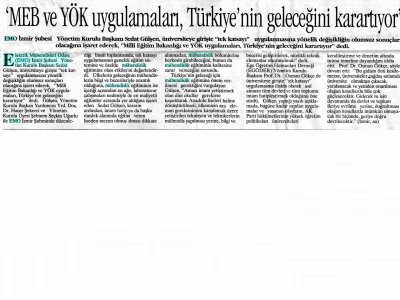 MEB VE YÖK UYGULAMALARI TÜRKİYE'NİN GELECEĞİNİ KARARTIYOR-26.07.2009 HÜRSES