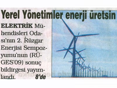YEREL YÖNETİMLER RÜZGAR ENERJİSİ ÜRETSİN