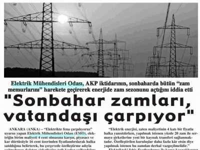 "SONBAHAR ZAMLARI, VATANDAŞI ÇARPIYOR" (YENİ ADANA, 05.09.2009)