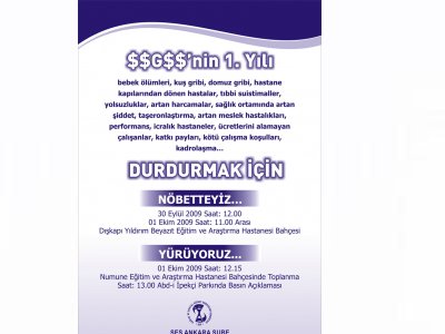SAĞLIK VE SOSYAL HİZMET EMEKÇİLERİ SENDİKASINDAN SSGSS NÖBETİ