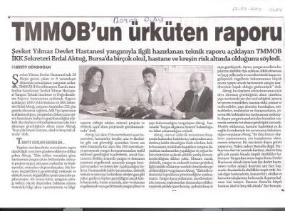 TMMOB'UN ÜRKÜTEN RAPORU