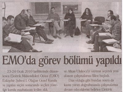 EMO'DA GÖREV BÖLÜMÜ YAPILDI (MİLLİ İRADE)