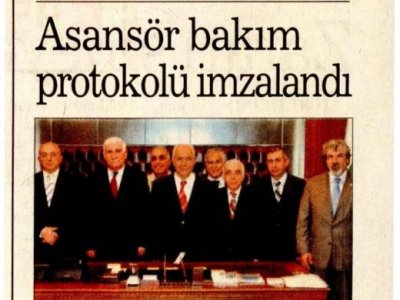 ASANSÖR BAKIM PROTOKOLÜ İMZALANDI (SABAH GAZETESİ ANKARA, 12.06.2010)
