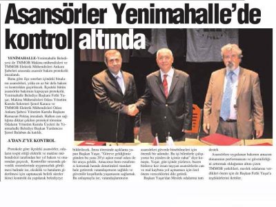 ASANSÖRLER YENİMAHALLE'DE KONTROL ALTINDA (OLAY GAZETESİ, 15.06.2010)