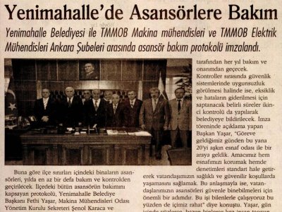 YENİMAHALLE'DE ASANSÖRLERE BAKIM (İLKE GAZETESİ, 14.06.2010)