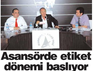 ASANSÖRDE ETİKET DÖNEMİ BAŞLIYOR (YARIN GAZETESİ/ANKARA-28.06.2010)