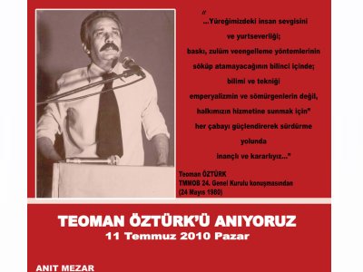 TEOMAN ÖZTÜRK'Ü ÖLÜMÜNÜN 16. YILINDA SAYGIYLA VE ÖZLEMLE ANIYORUZ