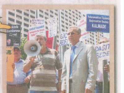 TÜDEFTEN ELEKTRİK FİYATLARI PROTESTOSU (HÜRRİYET ANKARA, 14.7.2010)