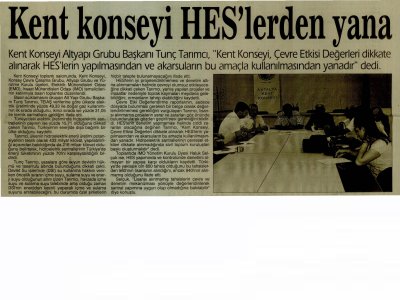 KENT KONSEYİ HES'LERDEN YANI (ANTALYA GAZETESİ-14.07.2010)