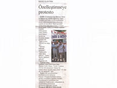 ÖZELLEŞTİRMEYE PROTESTO-23.07.2010 CUMHURİYET EGE