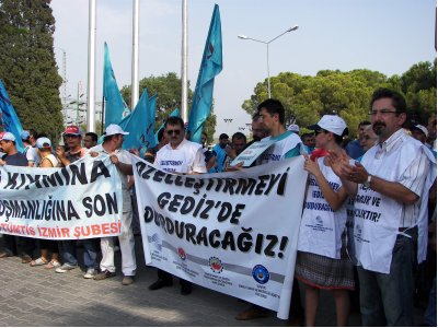 GEDİZ ELEKTRİK DAĞITIM A.Ş.'DE ÖZELLEŞTİRMEYE KARŞI MÜCADELE SÜRÜYOR