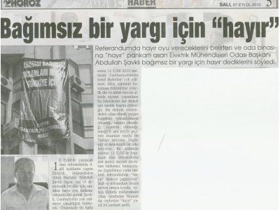 BAĞIMSIZ BİR YARGI İÇİN HAYIR