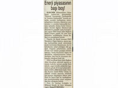 ENERJİ PİYASASININ BAŞI BOŞ-26.10.2010 EVRENSEL