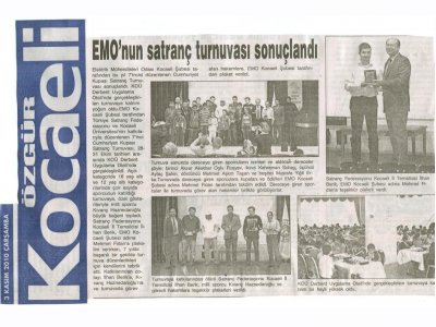 EMO'NUN SATRANÇ TURNUVASI SONUÇLANDI