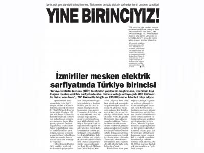 YİNE BİRİNCİYİZ-24.11.2010 EGE TELGRAF