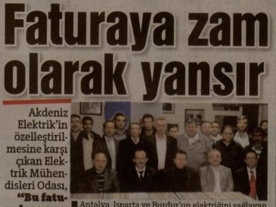 İLHAN METİN:FATURAYA ZAM OLARAK YANSIR (HÜRRİYET AKDENİZ-28.11.2010)