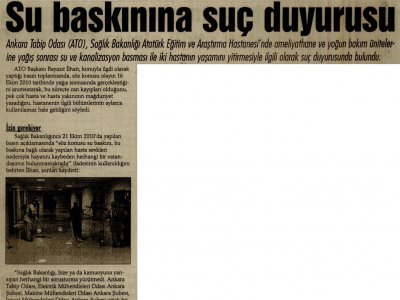 SU BASKININA SUÇ DUYURUSU (İLKE GAZETESİ, 02.01.2011)