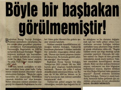 BÖYLE BİR BAŞBAKAN GÖRÜLMEMİŞTİR! (GÜNLÜK EVRENSE, 29.03.2011)