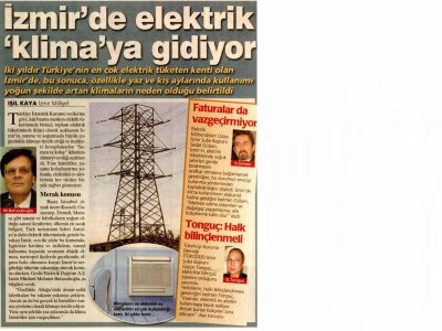 İZMİR`DE ELEKTRİK KLİMAYA GİDİYOR - 01.03.2011 - MİLLİYET EGE