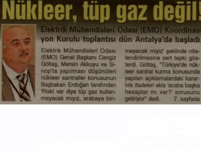 NÜKLEER, TUP GAZ DEĞİL (GERÇEK AKDENİZ-02.04.2011)
