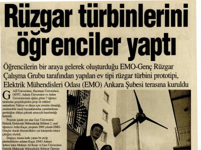 RÜZGAR TÜRBİNLERİNİ ÖĞRENCİLER YAPTI (YENİSÖZ, 11.04.2011)