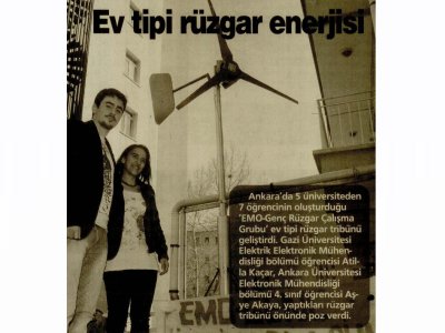 EV TİPİ RÜZGAR ENERJİSİ (BURSA HABER, 13.04.2011)