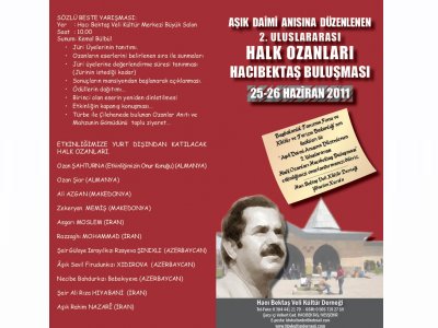 AŞIK DAİMİ ANISINA 2. ULUSLARARASI HALK OZANLARI HACIBEKTAŞ BULUŞMASI