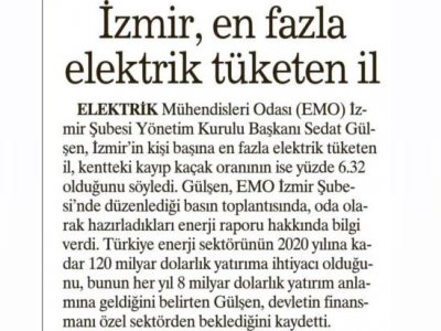 İZMİR EN FAZLA ELEKTRİK TÜKETEN İL - 25.06.2011 - SABAH