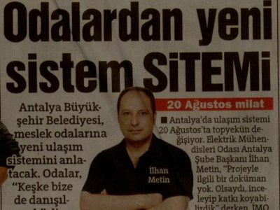 ODALARDAN YENİ SİSTEM SİTEMİ (HÜRRİYET AKDENİZ-08.08.2011)