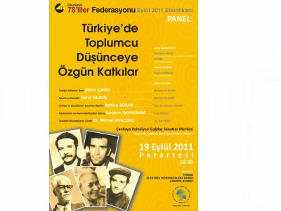 “TÜRKİYE’DE TOPLUMCU DÜŞÜNCEYE ÖZGÜN KATKILAR” KONULU PANEL DÜZENLENİYOR