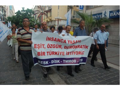 8 EKİM MİTİNGİ İÇİN BASIN AÇIKLAMASI DÜZENLENDİ.