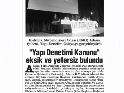 YAPI DENETİMİ KANUNU EKSİK VE YETERSİZ BULUNDU