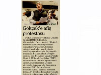 GÖKÇEK`E AFİŞ PROTESTOSU (HABERTÜRK ANKARA, 29.09.2011)