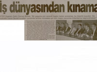 İŞ DÜNYASINDAN KINAMA (İLERİ-22.10.2011)