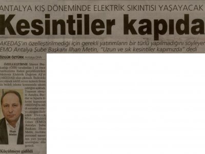 KESİNTİLER KAPIDA (MİLLİYET AKDENİZ-01.12.2011)