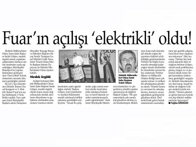 FUARIN AÇILIŞI ELEKTRİKLİ OLDU - 25.11.2011 - YENİGÜN