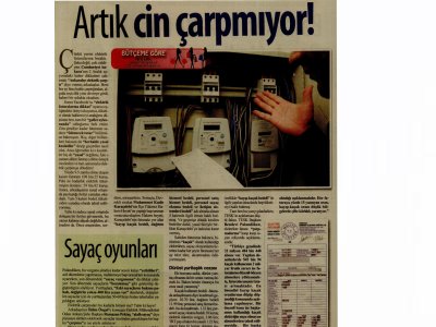 ANKARALIYI CİN DEĞİL ELEKTRİK ÇARPTI (CUMHURİYET ANKARA, 16.12.2011)