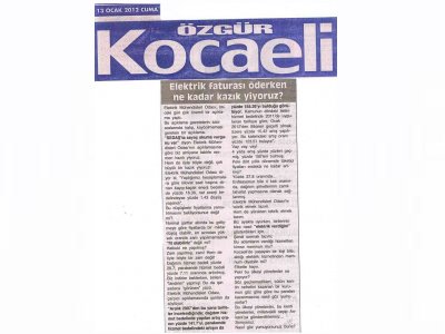 ELEKTRİK FATURASI ÖDERKEN NE KADAR KAZIK YİYORUZ?-ÖZGÜR KOCAELİ