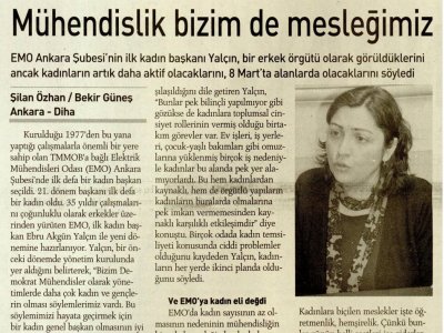 MÜHENDİSLİK BİZİM DE MESLEĞİMİZ (ÖZGÜR GÜNDEM, 26.02.2012)