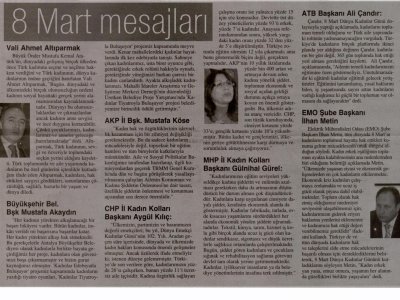 KADINLAR GÜNÜ KUTLU OLSUN  (ANTALYA KÖRFEZ-08.03.2012)