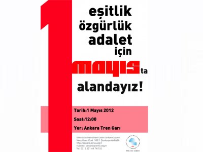 1 MAYIS MİTİNGİ İÇİN KIZILAY`DA BİLDİRİ DAĞITILACAK