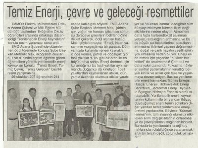 TEMİZ ENERJİ ÇEVRE VE GELECEĞİ ÇİZDİLER