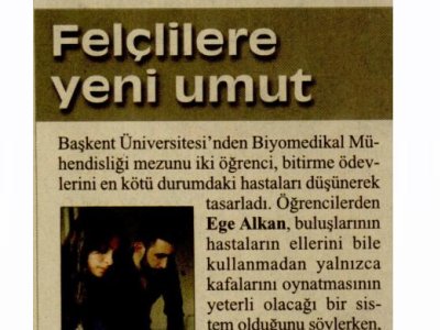 FELÇLİLERE YENİ UMUT (CUMHURİYET ANKARA, 21.06.2012)